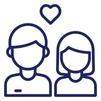 Couple planning icon