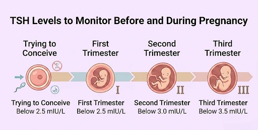 Thyroid test report before pregnancy showing TSH levels discussed by fertility specialist Kolkata